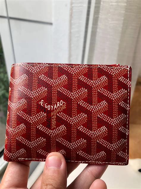 red goyard wallet mens|Goyard men's wallet price 2022.